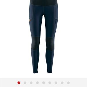Fjallraven Navy and Black Abisko Trail Leggings